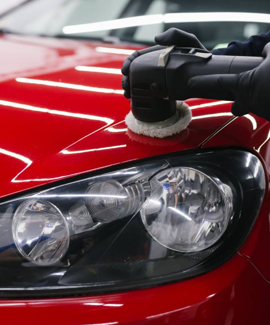 detail service on a car with coating